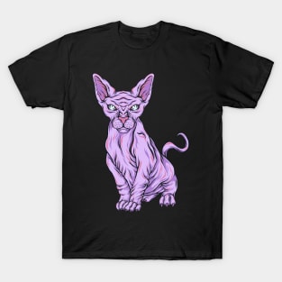 Pastel Goth Sphynx Cat Breeders - Kitty Vaporwave T-Shirt
